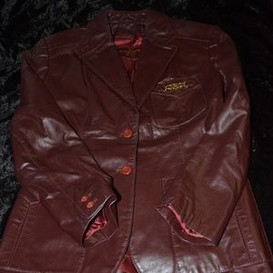 Burgundy Leather Jacket